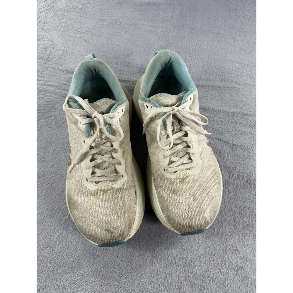 HOKA Gaviota 5 Womens Size 9.5B Running Shoes Size 10 White Teal
